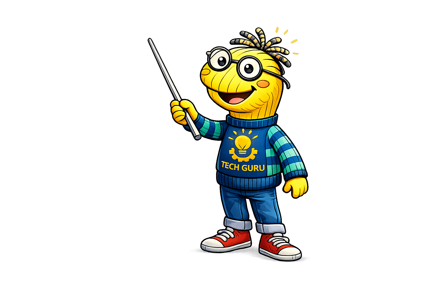 Sunshine Techno Tech Guru Mascot